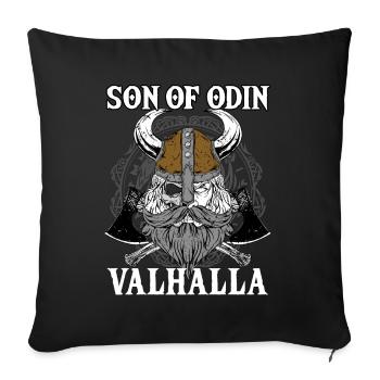 Son Of Odin Valhalla I Viking Mythology - Sofa pillowcase 17,3'' x 17,3'' (45 x 45 cm) - black - Front