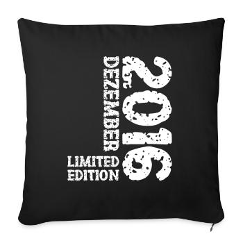 2016 December Limited Edition 7th Birthday Decoration - Sofa pillowcase 17,3'' x 17,3'' (45 x 45 cm) - black - Front