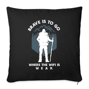 Funny Hiking Gift - Sofa pillowcase 17,3'' x 17,3'' (45 x 45 cm) - black - Front
