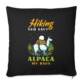 Funny Hiking Gift - Sofa pillowcase 17,3'' x 17,3'' (45 x 45 cm) - black - Front