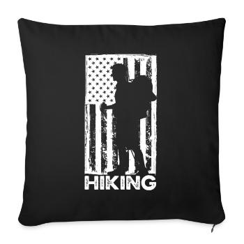 Funny Hiking Gift - Sofa pillowcase 17,3'' x 17,3'' (45 x 45 cm) - black - Front