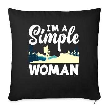 Funny Hiking Gift - Sofa pillowcase 17,3'' x 17,3'' (45 x 45 cm) - black - Front