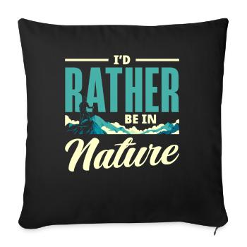 Funny Hiking Gift - Sofa pillowcase 17,3'' x 17,3'' (45 x 45 cm) - black - Front
