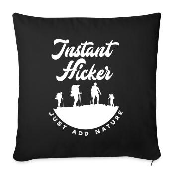 Funny Hiking Gift - Sofa pillowcase 17,3'' x 17,3'' (45 x 45 cm) - black - Front