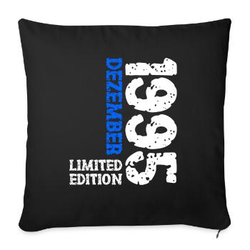 1995 décembre édition limitée 28e anniversaire décoration - Housse de coussin décorative 45 x 45 cm - noir - Devant
