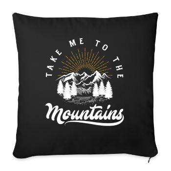 Funny Hiking Gift - Sofa pillowcase 17,3'' x 17,3'' (45 x 45 cm) - black - Front