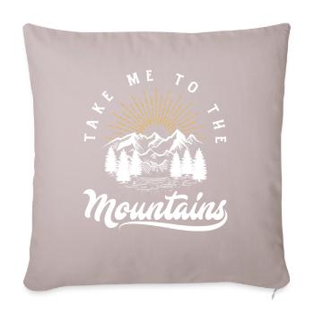 Funny Hiking Gift - Sofa pillowcase 17,3'' x 17,3'' (45 x 45 cm) - light taupe - Front