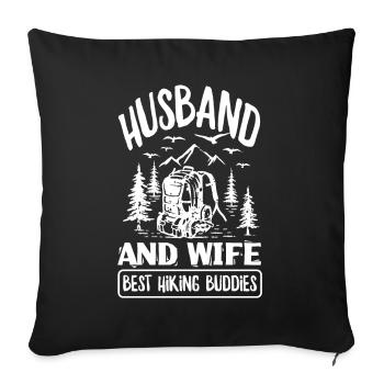 Funny Hiking Gift - Sofa pillowcase 17,3'' x 17,3'' (45 x 45 cm) - black - Front