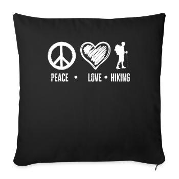 Funny Hiking Gift - Sofa pillowcase 17,3'' x 17,3'' (45 x 45 cm) - black - Front