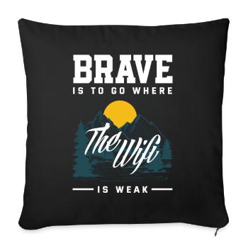 Funny Hiking Gift - Sofa pillowcase 17,3'' x 17,3'' (45 x 45 cm) - black - Front
