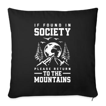 Funny Hiking Gift - Sofa pillowcase 17,3'' x 17,3'' (45 x 45 cm) - black - Front