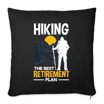 Funny Hiking Gift - Sofa pillowcase 17,3'' x 17,3'' (45 x 45 cm) - black - Front