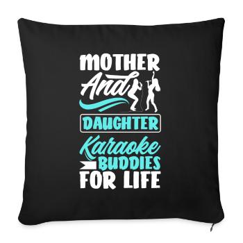Chanteur de karaoké Chanteur de karaoké Musique - Housse de coussin décorative 45 x 45 cm - noir - Devant
