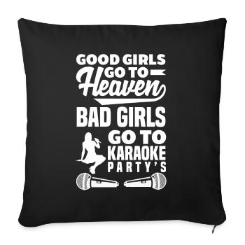 Karaoke Singer Singing Karaoke Singer Music - Sofa pillowcase 17,3'' x 17,3'' (45 x 45 cm) - black - Front