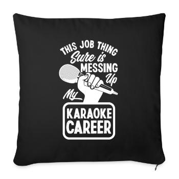 Karaoke Singer Singing Karaoke Singer Music - Sofa pillowcase 17,3'' x 17,3'' (45 x 45 cm) - black - Front