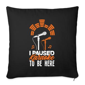 Karaoke Singer Singing Karaoke Singer Music - Sofa pillowcase 17,3'' x 17,3'' (45 x 45 cm) - black - Front