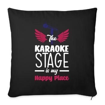 Karaoke Singer Singing Karaoke Singer Music - Sofa pillowcase 17,3'' x 17,3'' (45 x 45 cm) - black - Front