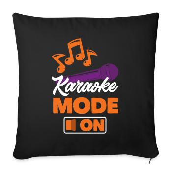 Chanteur de karaoké Chanteur de karaoké Musique - Housse de coussin décorative 45 x 45 cm - noir - Devant