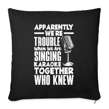 Karaoke Singer Singing Karaoke Singer Music - Sofa pillowcase 17,3'' x 17,3'' (45 x 45 cm) - black - Front