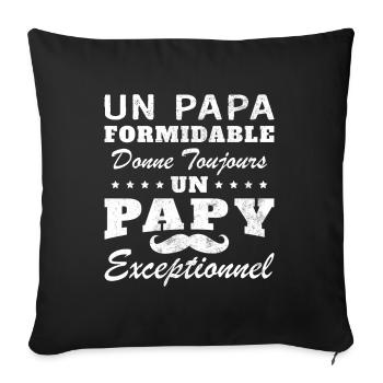 Terrific Dad Always Gives Grandpa Exceptional - Sofa pillowcase 17,3'' x 17,3'' (45 x 45 cm) - black - Front