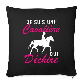 I'm a Rider Who Tears Gift - Sofa pillowcase 17,3'' x 17,3'' (45 x 45 cm) - black - Front