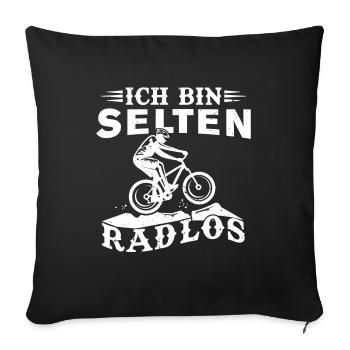 I'm Cycling Cyclist Saying - Sofa pillowcase 17,3'' x 17,3'' (45 x 45 cm) - black - Front