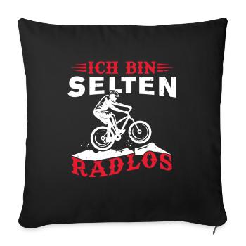 I Am Wheelless Bike Design for Cyclists - Sofa pillowcase 17,3'' x 17,3'' (45 x 45 cm) - black - Front