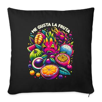 Ich mag Obst-Meme Ayuso Sanchez Politik - Sofakissenbezug 45 x 45 cm - Schwarz - Vorne