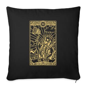The Beer I Gothic Tarot Card I Fortune Teller - Sofa pillowcase 17,3'' x 17,3'' (45 x 45 cm) - black - Front