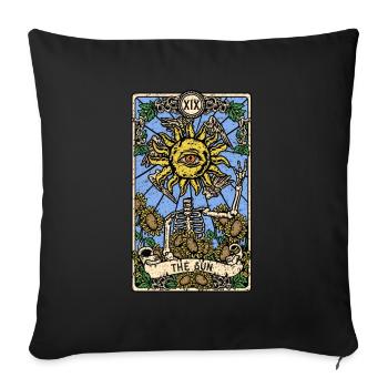 The Sun I Goth Tarot Card I Fortune Teller - Sofakissenbezug 45 x 45 cm - Schwarz - Vorne