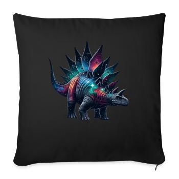 Galaktischer Stegosaurus: Konstellation der Dinosauriersterne - Sofakissenbezug 45 x 45 cm - Schwarz - Vorne