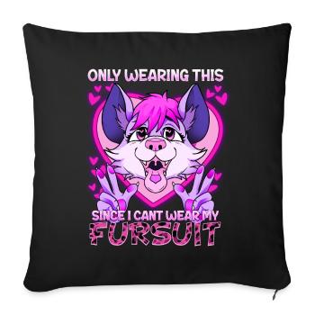 Only wearing this since I can't wear my fursuit - Sofa pillowcase 17,3'' x 17,3'' (45 x 45 cm) - black - Front
