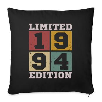 1994 Vintage Born In 1994 Birthday Gift - Sofa pillowcase 17,3'' x 17,3'' (45 x 45 cm) - black - Front