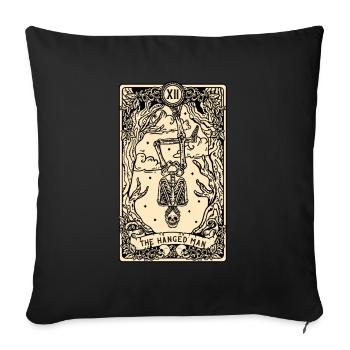 The Hanged Man I Goth Tarot Card I Fortune Teller - Sofakissenbezug 45 x 45 cm - Schwarz - Vorne
