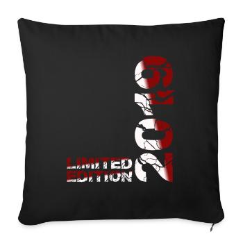 2019 Édition Limitée Anniversaire Cadeau Décoration - Housse de coussin décorative 45 x 45 cm - noir - Devant