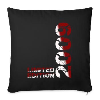 2009 Édition Limitée Anniversaire Cadeau Femme Mari - Housse de coussin décorative 45 x 45 cm - noir - Devant