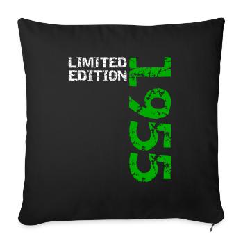 1955 Limited Edition Birthday Gift Wife Husband - Sofa pillowcase 17,3'' x 17,3'' (45 x 45 cm) - black - Front