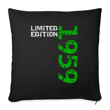 1959 Limited Edition 64th Birthday Gift Fun - Sofa pillowcase 17,3'' x 17,3'' (45 x 45 cm) - black - Front