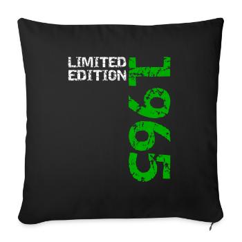 1965 Limited Edition 58th Birthday Gift Fun - Sofa pillowcase 17,3'' x 17,3'' (45 x 45 cm) - black - Front