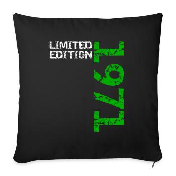 1971 édition limitée anniversaire cadeau femme mari - Housse de coussin décorative 45 x 45 cm - noir - Devant