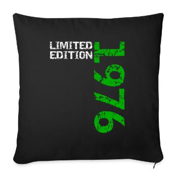 1976 Limited Edition Birthday Gift Wife Husband - Sofa pillowcase 17,3'' x 17,3'' (45 x 45 cm) - black - Front