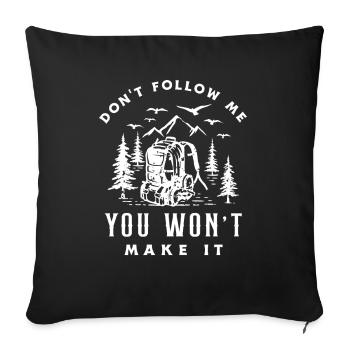 Funny Hiking Gift - Sofa pillowcase 17,3'' x 17,3'' (45 x 45 cm) - black - Front