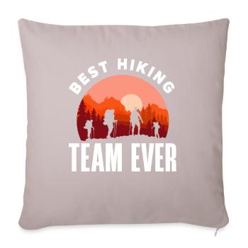 Funny Hiking Gift - Sofa pillowcase 17,3'' x 17,3'' (45 x 45 cm) - light taupe - Front