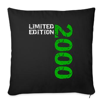 2000 Limited Edition Birthday Gift Wife Husband - Sofa pillowcase 17,3'' x 17,3'' (45 x 45 cm) - black - Front