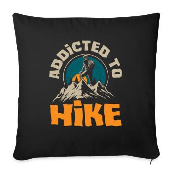 Funny Hiking Gift - Sofa pillowcase 17,3'' x 17,3'' (45 x 45 cm) - black - Front