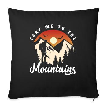 Funny Hiking Gift - Sofa pillowcase 17,3'' x 17,3'' (45 x 45 cm) - black - Front