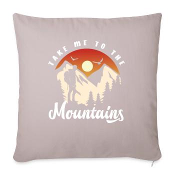 Funny Hiking Gift - Sofa pillowcase 17,3'' x 17,3'' (45 x 45 cm) - light taupe - Front