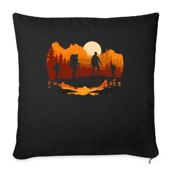 Funny Hiking Gift - Sofa pillowcase 17,3'' x 17,3'' (45 x 45 cm) - black - Front