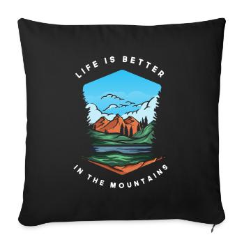 Funny Hiking Gift - Sofa pillowcase 17,3'' x 17,3'' (45 x 45 cm) - black - Front