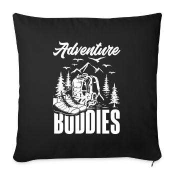 Funny Hiking Gift - Sofa pillowcase 17,3'' x 17,3'' (45 x 45 cm) - black - Front